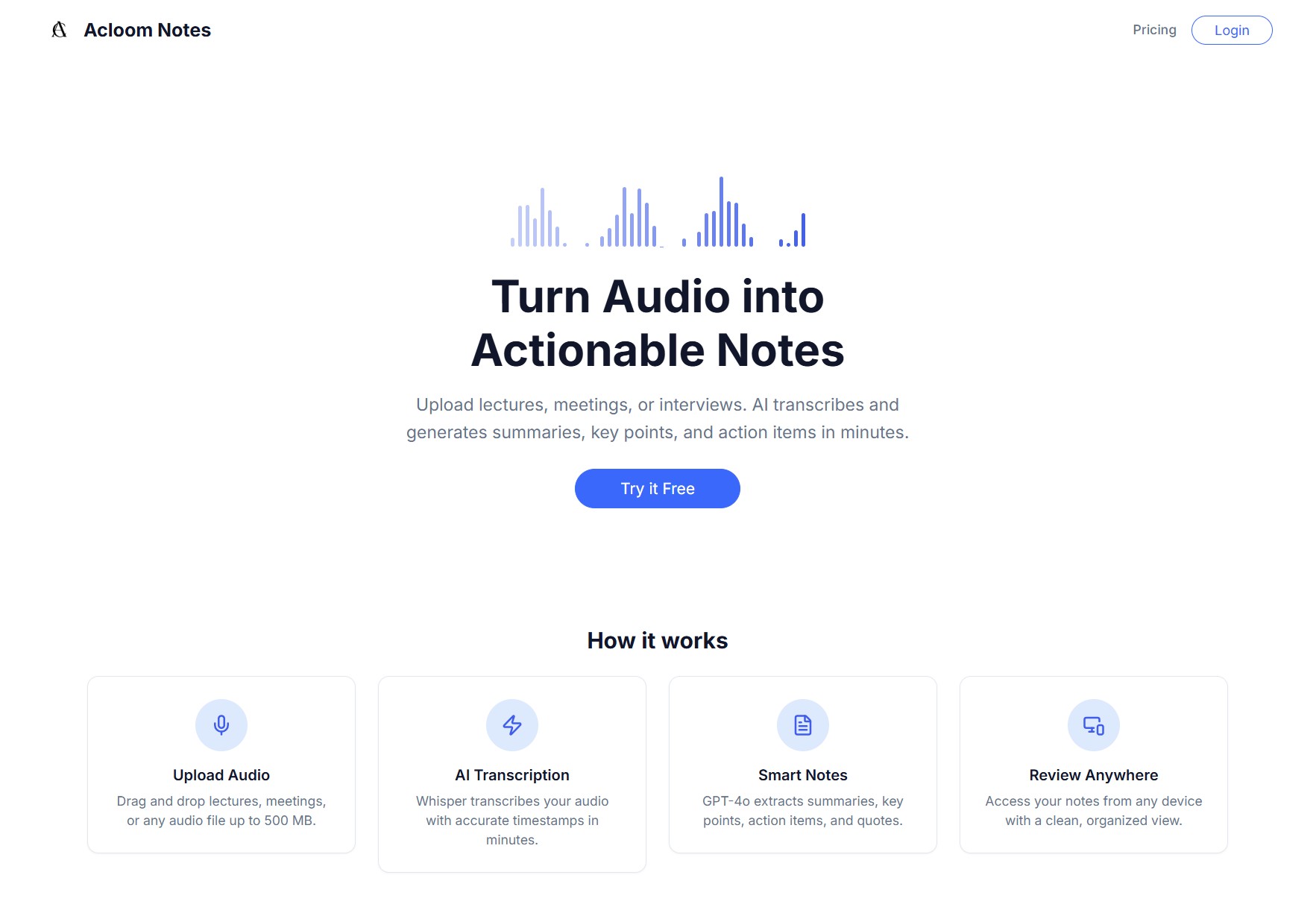 Landing page